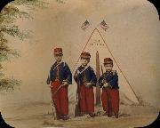 unknow artist Three Boys in Zouave Costume painting